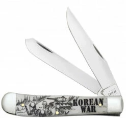 Case Trapper - War Series Korean War - 50951 Embellished Smooth Natural Bone Handle (6254 SS)