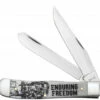 Case Trapper - War Series Enduring Freedom - 50955 Embellished Smooth Natural Bone Handle (6254 SS)
