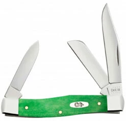 Case Medium Stockman 52821 Brilliant Green Bone (63032 SS)