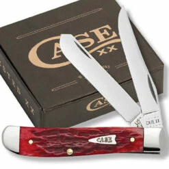 Case Mini Trapper 71224 Dark Red Bone Handle (6207 SS)