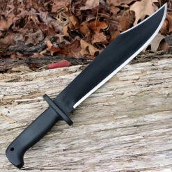 Cold Steel 97SMBWZ Black Bear Bowie Machete, 12" 1055 Plain Blade, Black Polypropylene Handle -Knifeworks Sales Shop 97smbwz 03597.1566585916