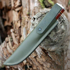 Andersson & Copra Scandinavian Sportsman Model 4 - Stacked Leather (3.54" Damasteel) -Knifeworks Sales Shop ACSS4DA.4 40489.1676565069