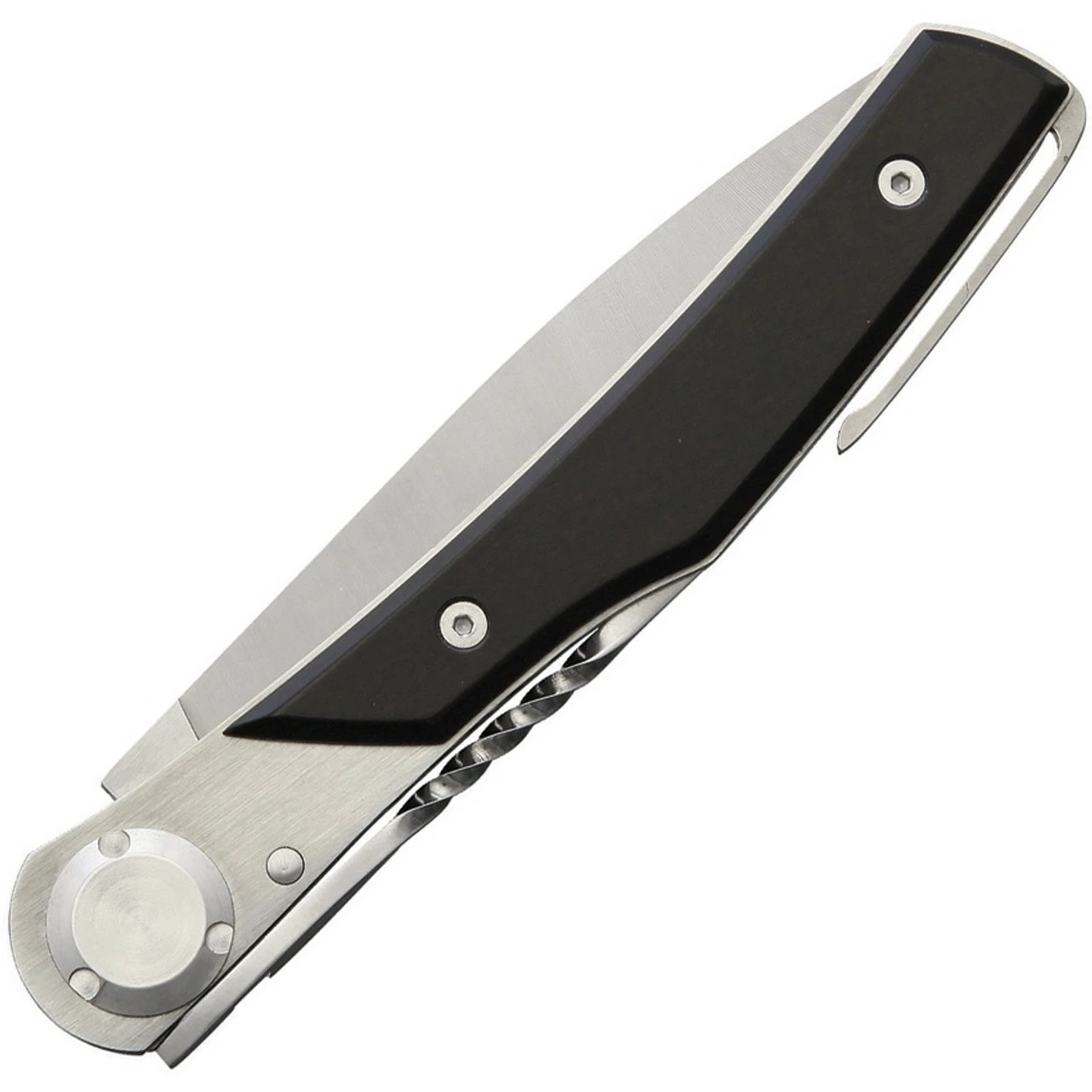 Actilam T3BC Black Corian Folder With Clip, 3.25 In. X50CrMoV15N Plain Blade 2 Actilam T3BC Black Corian Folder With Clip, 3.25 In. X50CrMoV15N Plain Blade - Image 2