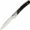 Actilam T3BC Black Corian Folder With Clip, 3.25 In. X50CrMoV15N Plain Blade