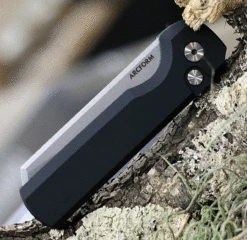 Arcform Slimfoot Automatic - Blk Alum (3.1" 154CM SW Sheepsfoot) ARC-059 -Knifeworks Sales Shop AF34853.3 93027.1646158315