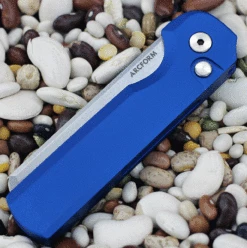 Arcform Slimfoot Automatic - Blue Alum (3.1" 154CM SW) ARC-061 -Knifeworks Sales Shop AF34855 07796.1653159430