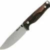 Akeron Ekinox V3 Fixed Blade Ziricote AKN005Z, 4.5" Stonewash N690 Blade, Ziricote Wood Handle