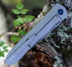 Artisan Shark ATZ1707GGY, 3.94" S35VN Plain Blade, Gray Titanium Handle -Knifeworks Sales Shop ATZ1707GGY.2 20160.1599227807