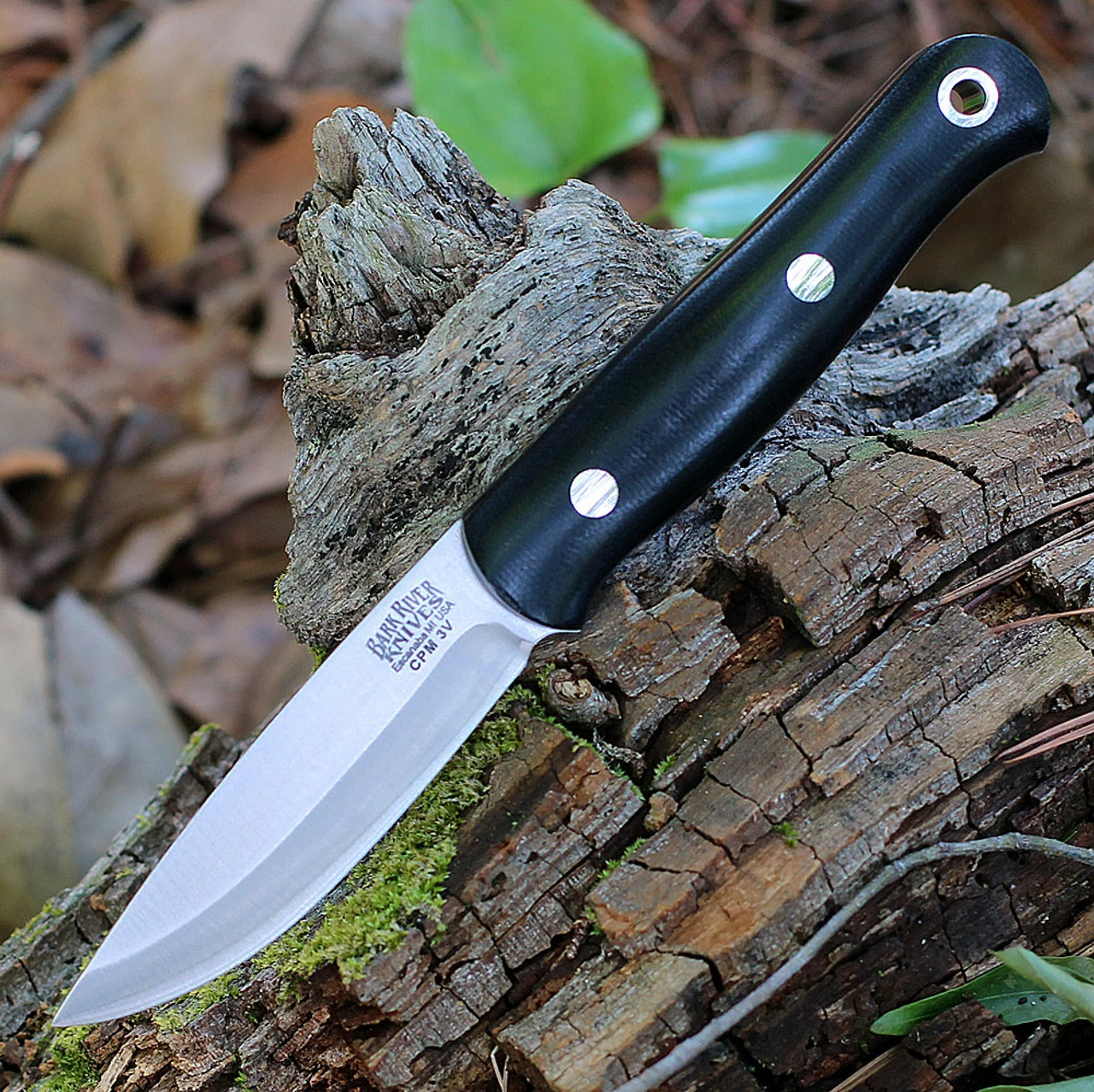 Bark River Ultra Lite Bushcrafter - Blk Canvas Micarta (3.25" CPM-3V Satin) 1 Bark River Ultra Lite Bushcrafter - Blk Canvas Micarta (3.25" CPM-3V Satin)