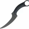 Bastinelli Creations Mako Fixed Blade BAS206B, 4.624" N690Co Black PVD Coated Blade, Black Milled G-10 Handle, Kydex Sheath