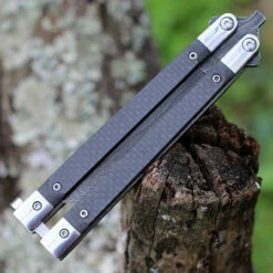 Bear & Son 30th Anniversary Butterfly - CF (4.1" Damascus) ANNCF17D -Knifeworks Sales Shop BCANNCF17D.2 79211.1639510228