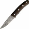 BenJahmin Knives DP Fixed Blade BKA003, Damascus Steel Blade, Brown Walnut Handle W/ Lanyard Hole