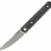 Boker Plus Kwaiken Fixed Blade 02BO800, 3" Sandvik 14C28N Satin Plain Blade, Black G-10 Handle