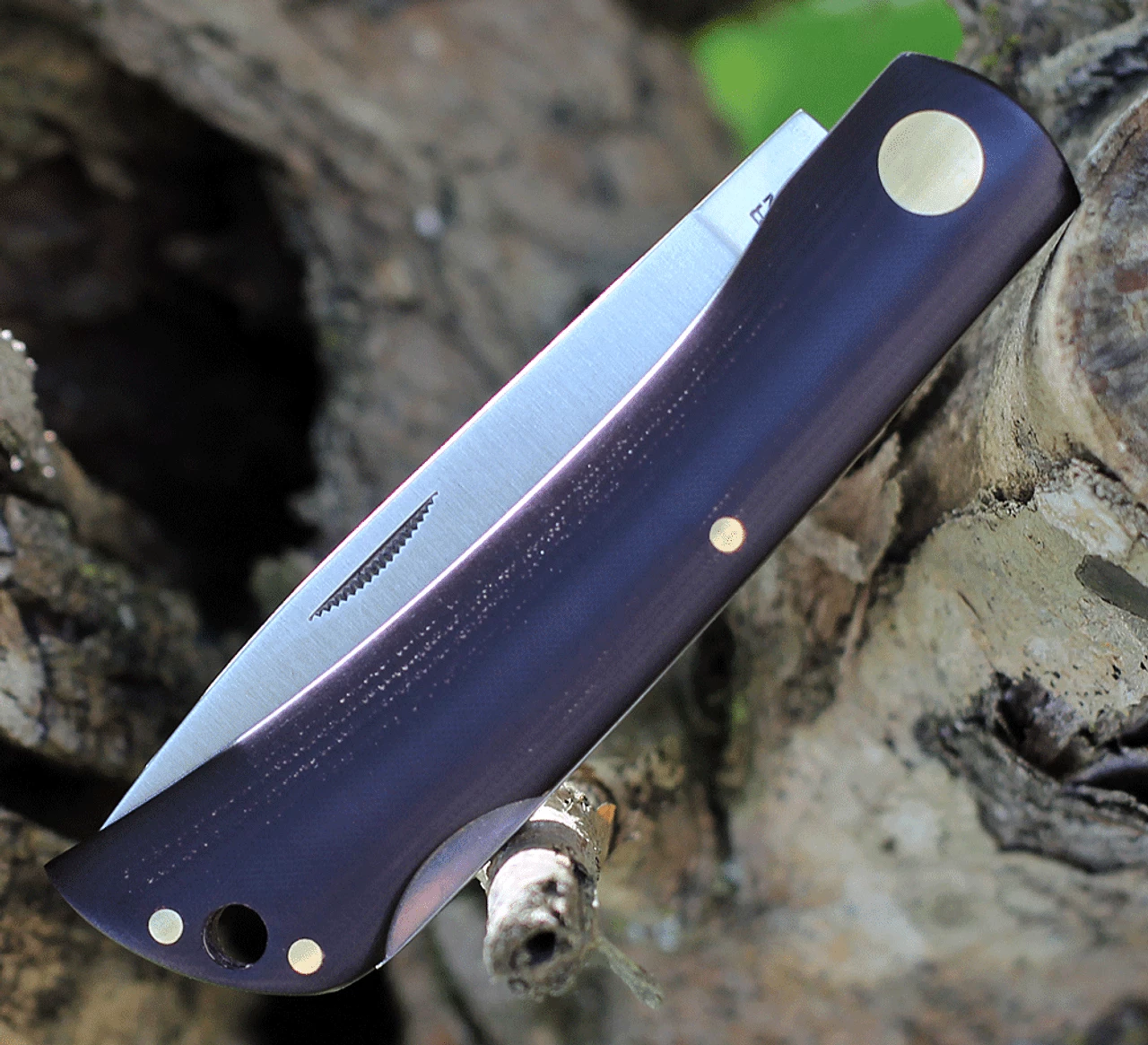 Boker Solingen Rangebuster 110914, 3.03" Bohler N690 Steel Satin Plain Blade, Maroon Linen Micarta Handles 4 Boker Solingen Rangebuster 110914, 3.03" Bohler N690 Steel Satin Plain Blade, Maroon Linen Micarta Handles - Image 4