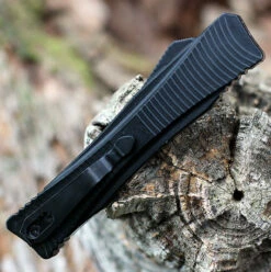 Boker Plus Eagle 2.0 OTF Automatic Blk Alum (3.4" D2 Blk Recurve) 06EX243 -Knifeworks Sales Shop BOK06EX243.1 77632.1651679225