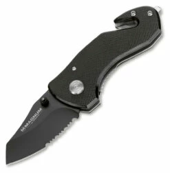 Boker Magnum Compact Rescue 01MB456, 1.88" 440A Part Serrated Blade, Aluminum Handle