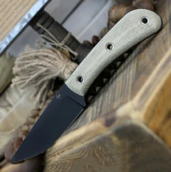 Boker Plus Little Rok - Brown Micarta (4" SK-85 Blk) Blk Kydex 02BO026