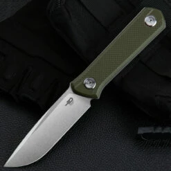 Bestech Hedron Fixed Blade - OD Green G-10 (3.75" D2 SW) BFK02B