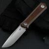 Bestech Hedron Fixed Blade - Brown Micarta (3.75" D2 SW) BFK02D