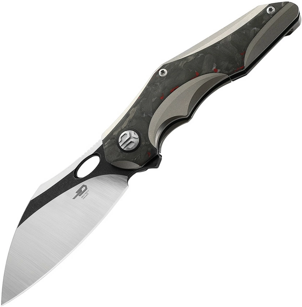 Bestech Knives Nogard Gray & Red CF (3.38" M390 Two-Tone) BT2105C 1 Bestech Knives Nogard Gray & Red CF (3.38" M390 Two-Tone) BT2105C