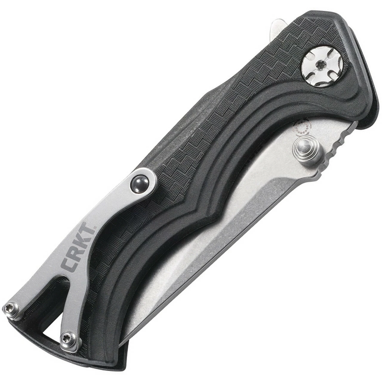 CRKT BT Fighter Button Lock CR5220, 2.856" 8Cr13MoV Plain Blade, Glass Reinforced Nylon Handle 2 CRKT BT Fighter Button Lock CR5220, 2.856" 8Cr13MoV Plain Blade, Glass Reinforced Nylon Handle - Image 2