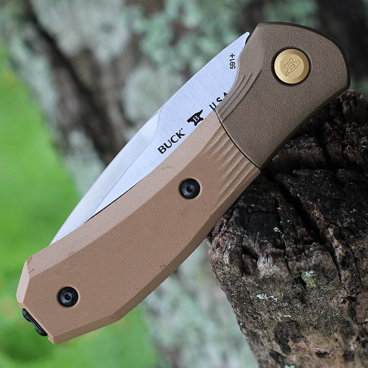 Buck Knives Buck Paradigm Shift Automatic 591BRS, 3" S35VN Drop Point Blade, Brown G-10 Handle 3 Buck Knives Buck Paradigm Shift Automatic 591BRS, 3" S35VN Drop Point Blade, Brown G-10 Handle - Image 3