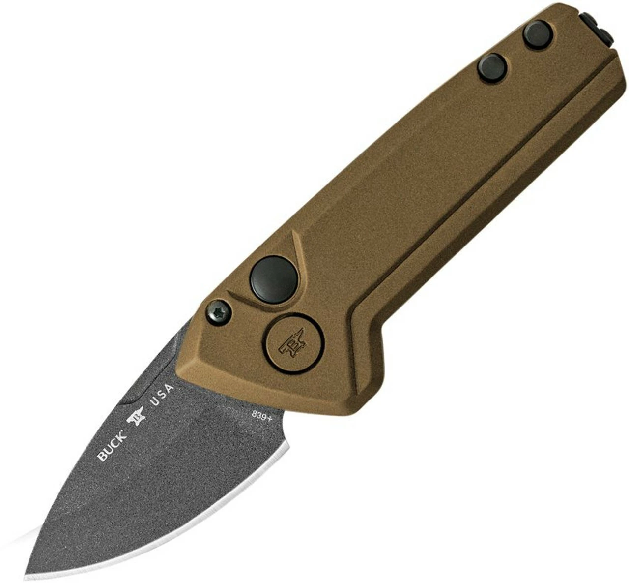 Buck Knives Mini Deploy Auto - Bronze Alum (1.875" 154CM) BU839BRS1 1 Buck Knives Mini Deploy Auto - Bronze Alum (1.875" 154CM) BU839BRS1