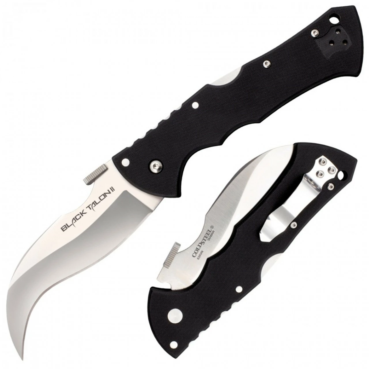 Cold Steel Black Talon 2 CS22B, 4” American S35VN Plain Blade, Black Long G-10 Handle 1 Cold Steel Black Talon 2 CS22B, 4” American S35VN Plain Blade, Black Long G-10 Handle