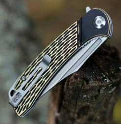 CIVIVI Dogma-Brass (3.46" Satin D2) C2014A -Knifeworks Sales Shop C2014A.2 11117.1674167846