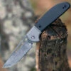 CIVIVI Trailblazer-Blk G10 W/ CF (2.97" Damascus) C2018DS-1