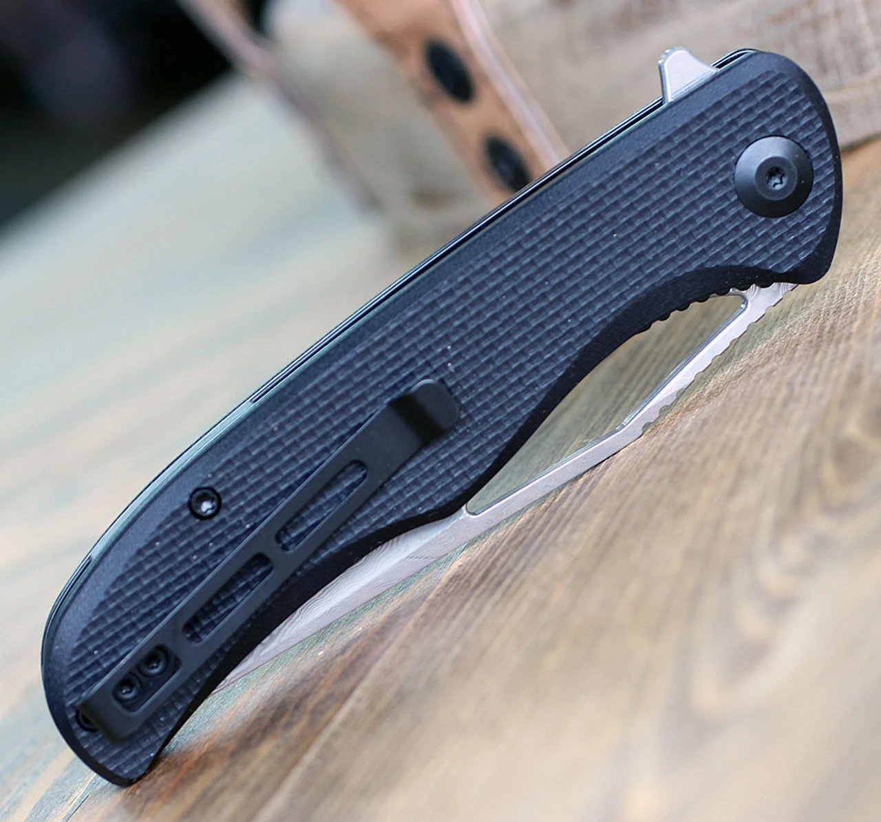 CIVIVI Shredder-Blk G10 (3.70" Damascus) C912DS 4 CIVIVI Shredder-Blk G10 (3.70" Damascus) C912DS - Image 4