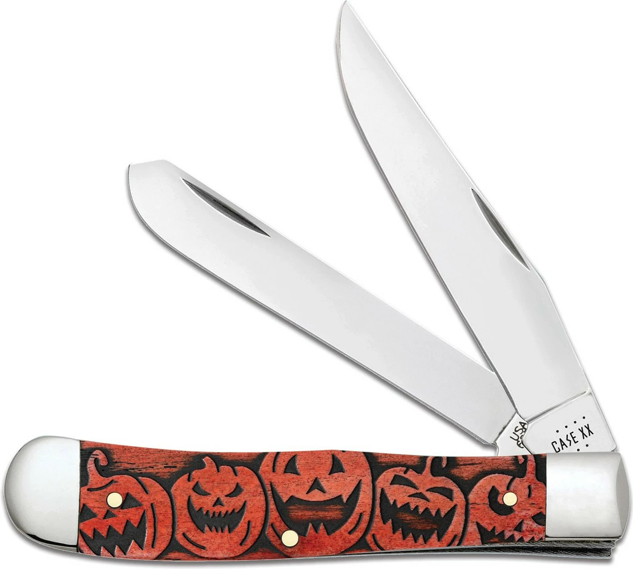 Case Trapper 10614- Halloween, Org/Blk Wash Bone W/Jack-O-Lantern (6254 SS) 1 Case Trapper 10614- Halloween, Org/Blk Wash Bone W/Jack-O-Lantern (6254 SS)