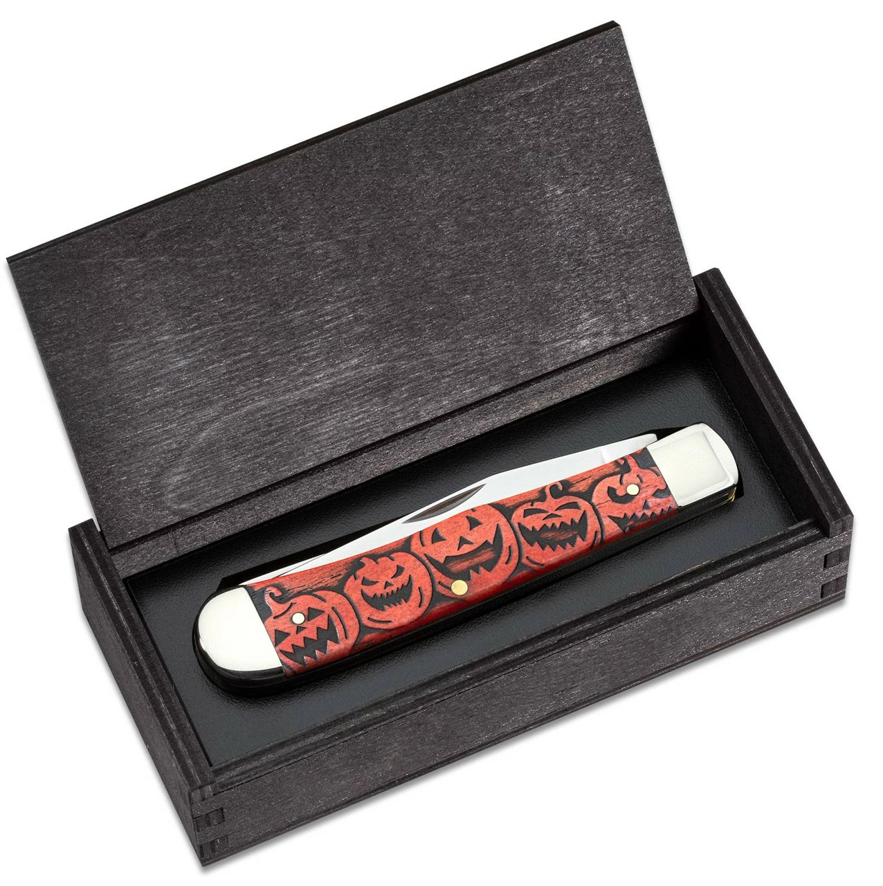 Case Trapper 10614- Halloween, Org/Blk Wash Bone W/Jack-O-Lantern (6254 SS) 4 Case Trapper 10614- Halloween, Org/Blk Wash Bone W/Jack-O-Lantern (6254 SS) - Image 4