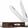 Case Mini Trapper 64062- Brown Maple Burn Wood Handle (7207 SS)