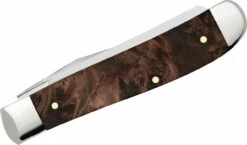 Case Mini Trapper 64062- Brown Maple Burn Wood Handle (7207 SS) -Knifeworks Sales Shop CA64062 03 19097.1664399192