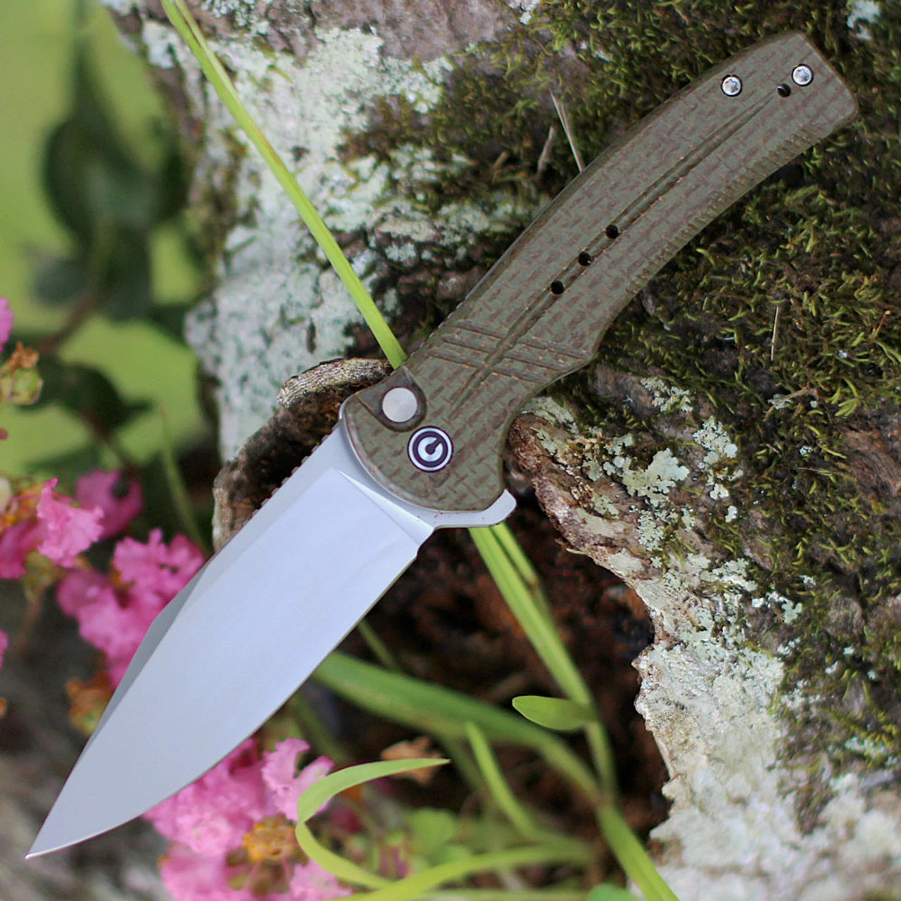 CIVIVI Cogent-Green Coarse Micarta (3.47" BB 14C28N) C20038D-5 1 CIVIVI Cogent-Green Coarse Micarta (3.47" BB 14C28N) C20038D-5