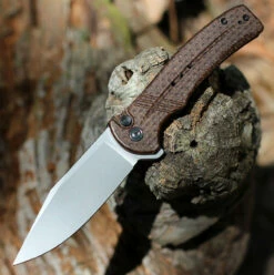 CIVIVI Cogent-Brown Coarse Micarta (3.47" BB 14C28N) C20038D-6