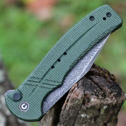 CIVIVI Cogent-Green Micarta (3.47" Damascus) C20038D-DS1 -Knifeworks Sales Shop CIVC20038DDS1.3 21199.1673468739