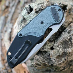 CRKT ATTABOY Assisted Deadbolt Lock - Blue /Blk GRN (2.73" D2 SW) 5410 -Knifeworks Sales Shop CR5410.2 68493.1655821772