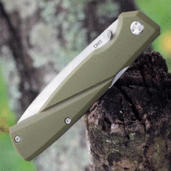 CRKT Kova 6434, 3.50" 8Cr13MoV Stainless Steel Satin Drop Point Blade, OD Green GRN Handles -Knifeworks Sales Shop CR6434.3 71953.1625674800