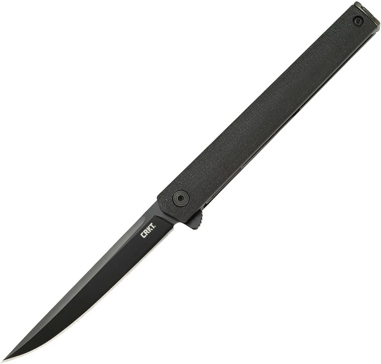 CRKT CEO Flipper Blackout - Black GRN (3.35" AUS-8 Blk) 7097K 1 CRKT CEO Flipper Blackout - Black GRN (3.35" AUS-8 Blk) 7097K