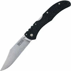 Cold Steel Range Boss Lockback CS20KR5, 4" 4034 Stonewash Plain Blade, Black Zy-Ex Handle