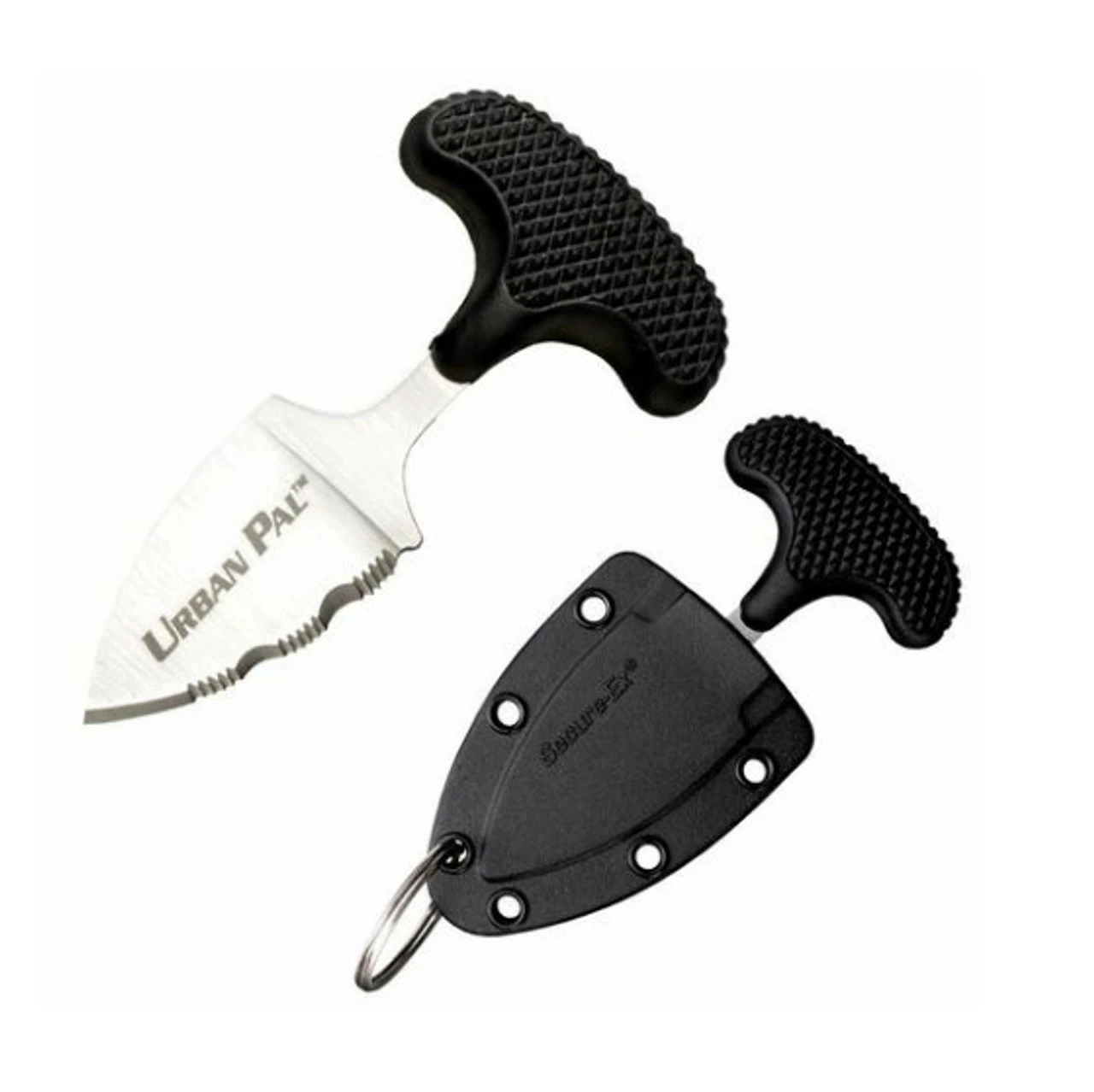 Cold Steel Urban Pal 43LS, 1.5" Aus 8A Stainless Steel Serrated Blade, Black Kray-Ex Handle, Black Secure-Ex Neck Sheath 1 Cold Steel Urban Pal 43LS, 1.5" Aus 8A Stainless Steel Serrated Blade, Black Kray-Ex Handle, Black Secure-Ex Neck Sheath
