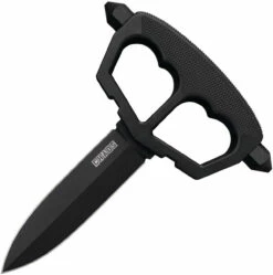 Cold Steel Chaos 80NT3, 5" SK-5 Carbon Steel Black Plain Blade, Black Griv-Ex With Kray-Ex Overmold Handles