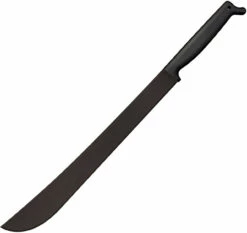 Cold Steel Two Handed Latin Machete 97TM21S, 21" 1055 Carbon Black Matte Plain Edge, Black Polypropylene Handle W/Black Cor-Ex Sheath