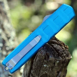 CobraTec Enforcer OTF Automatic - Blue Alum. (3.25" M390 Satin) CTEBLUM390DNS -Knifeworks Sales Shop CTEBLUM390DNS.3 99941.1641394643