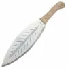 Condor Big Leaf Machete CTK3932-13.5HC, 13.5" 1095 High Carbon Polished Machete, Brown Micarta Handle, Brown Leather Sheath