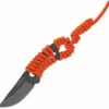 Condor Carlitos 80625HC, 2.51" 1075 Carbon Steel Black Cerakote Plain Blade, Orange Paracod Handles