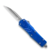 CobraTec Blue FS-X OTF Knife CTKSBLUFS-XSWNS, 2.75" D2 STeel Wharncliff Plain Blade, Blue Aluminum Handle