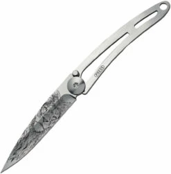 Deejo 15g Tattoo Lion DEE7AK001, 2" Z40C13 Plain Blade, Stainless Handle